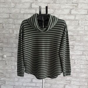 Lou & Grey Striped Cowl Neck Sweater